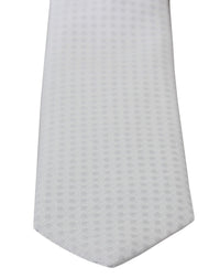 Dolce & Gabbana Dolce & Gabbana White Patterned Classic Mens Slim NeckMen's Men's Tie
