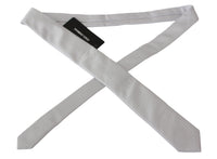 Dolce & Gabbana Dolce & Gabbana White Patterned Classic Mens Slim NeckMen's Men's Tie