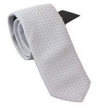 Dolce & Gabbana Dolce & Gabbana White Patterned Classic Mens Slim NeckMen's Men's Tie