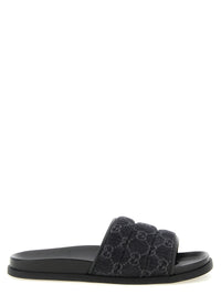Gucci Men Gg Denim Slides