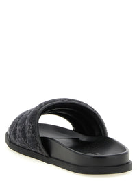 Gucci Men Gg Denim Slides