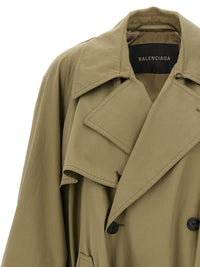 Balenciaga Women 'Draped Neck' Trench Coat