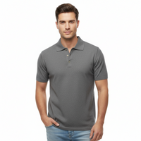 Cotton-Modal Blend Polo Big Mens Taupe Sweater by Real Cashmere