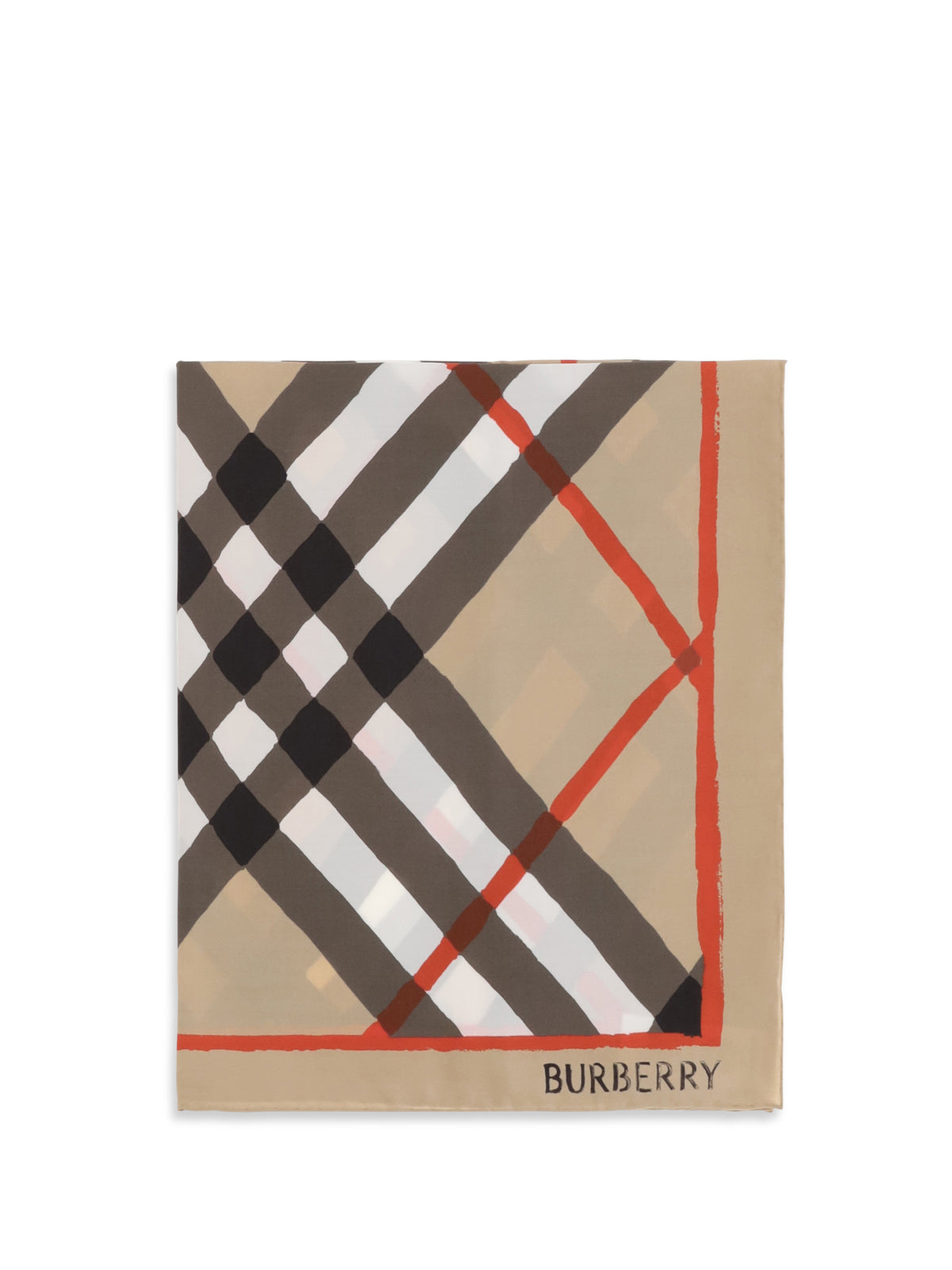 Burberry Women Silk Watercolour Check Scarf