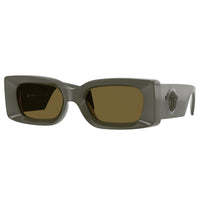 Versace Versace Sunglasses Rectangle Full Rim, White Frame and Dark Grey Lens VE4474U314/87