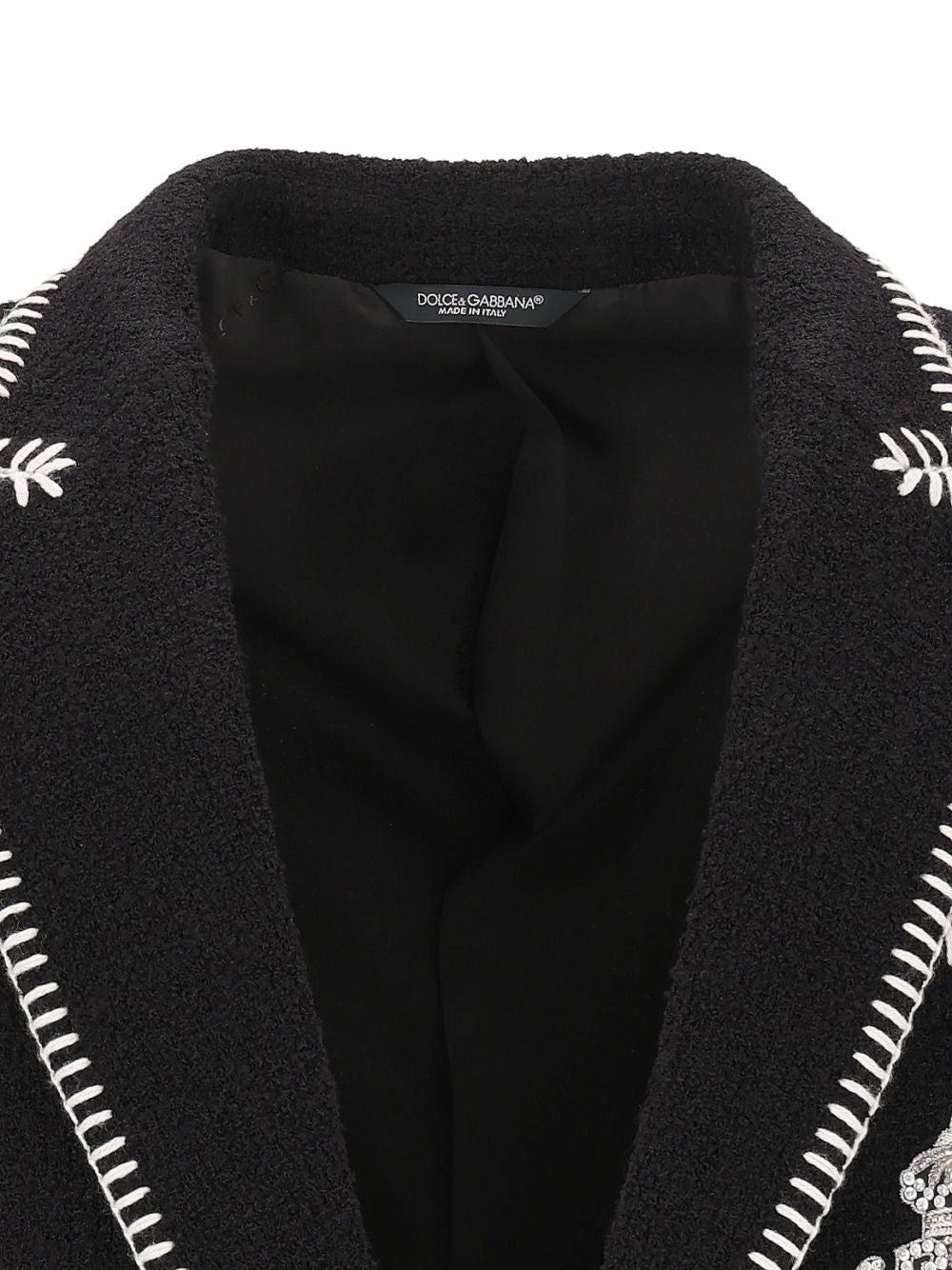 Dolce & Gabbana Men Single-Breasted Blazer With Embroidery