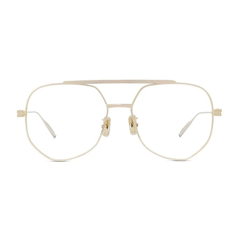 Givenchy Eyeglasses Square Full Rim, Gold Frame and Clear Demo Lenses Lens GV50026U032