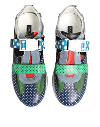 Dolce & Gabbana Multicolor Leather Low Top Sneakers Men's Shoes