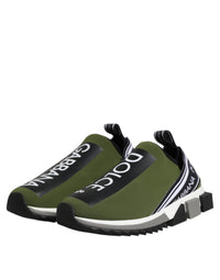 Dolce & Gabbana Green Logo Low Top Sorrento Men Sneakers Men's Shoes