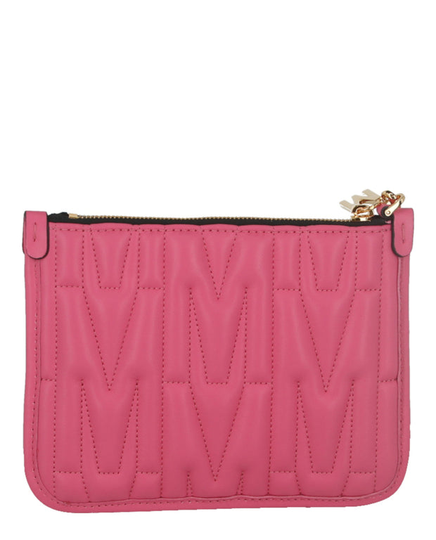 Moschino Womens Quilted 'M' Logo Wristlet