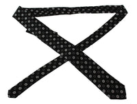 Dolce & Gabbana Dolce & Gabbana Black 100% Silk Floral Print Print Classic Men's Tie