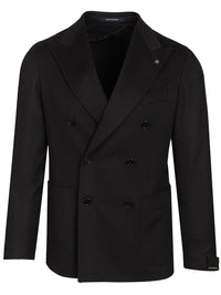 Tagliatore Men Double-Breasted Wool And Cashmere Blazer
