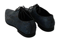 Dolce & Gabbana Dolce & Gabbana Blue Python Leather Snakeskin Men's Shoes