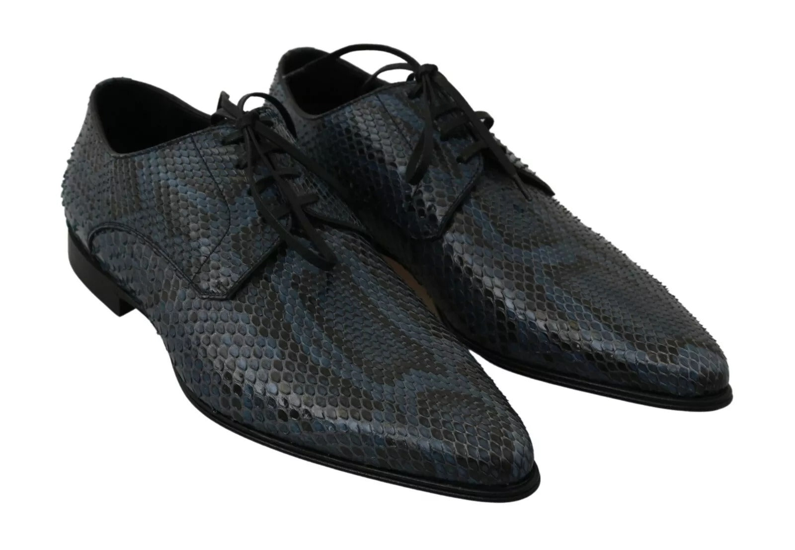 Dolce & Gabbana Dolce & Gabbana Blue Python Leather Snakeskin Men's Shoes
