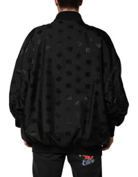 Dolce & Gabbana Black Cargo Windbraker Logo Mania Men's Jacket