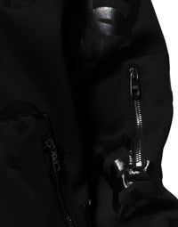 Dolce & Gabbana Black Wool Logo DG Mania Men Bomber Men's Jacket