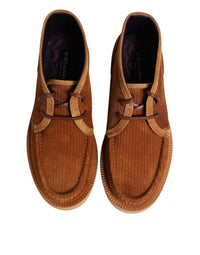 Dolce & Gabbana Brown Suede Nubuck Leather Desert Ankle Boots Men's Shoes