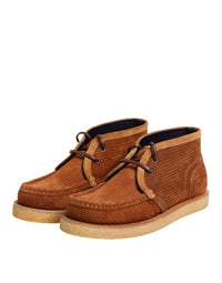 Dolce & Gabbana Brown Suede Nubuck Leather Desert Ankle Boots Men's Shoes