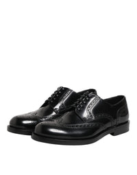Dolce & Gabbana Dolce & Gabbana Black Leather Derby Wingtip Formal Men's Shoes
