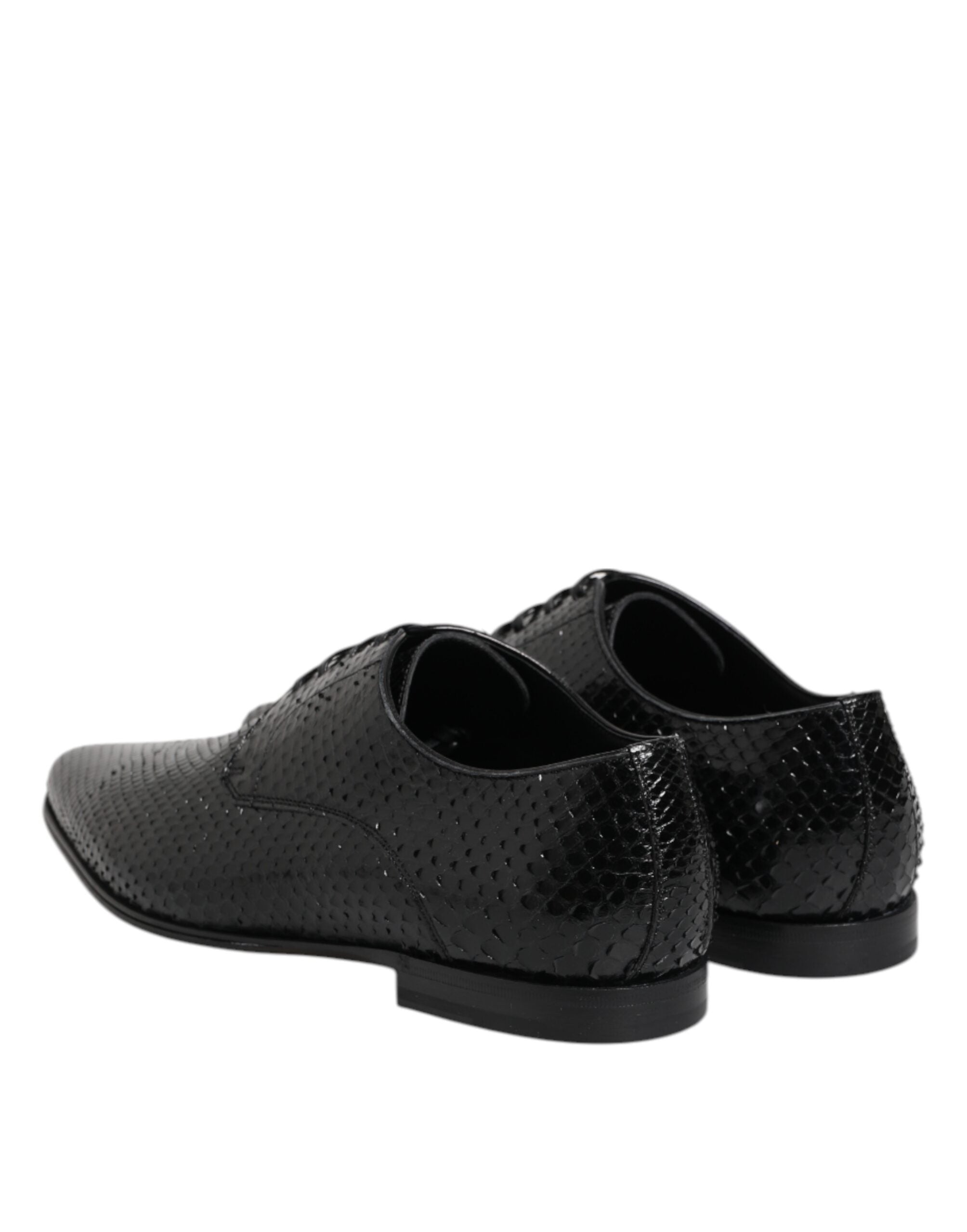 Dolce & Gabbana Dolce & Gabbana Black Exotic Leather Lace Up Derby Men's Shoes