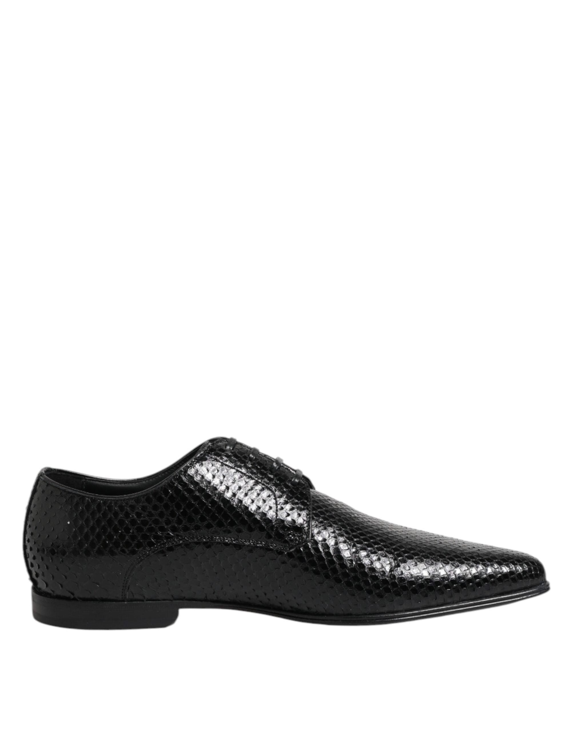 Dolce & Gabbana Dolce & Gabbana Black Exotic Leather Lace Up Derby Men's Shoes