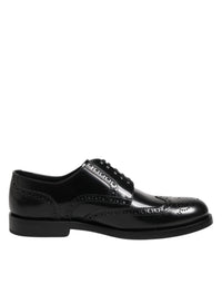 Dolce & Gabbana Dolce & Gabbana Black Leather Derby Wingtip Formal Men's Shoes