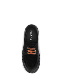 PRADA Prada Men Suede Lace-Up Loafers