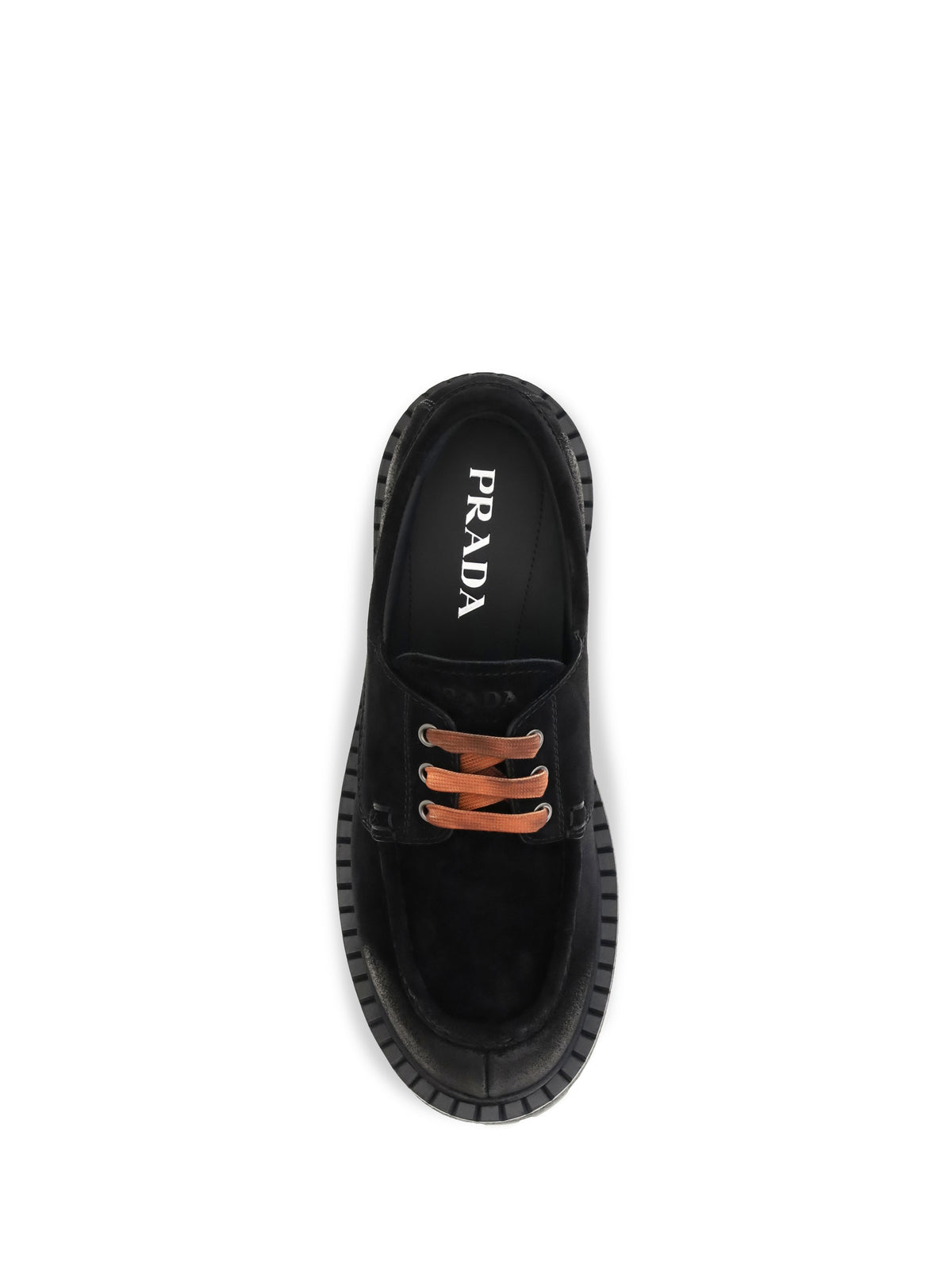 PRADA Prada Men Suede Lace-Up Loafers