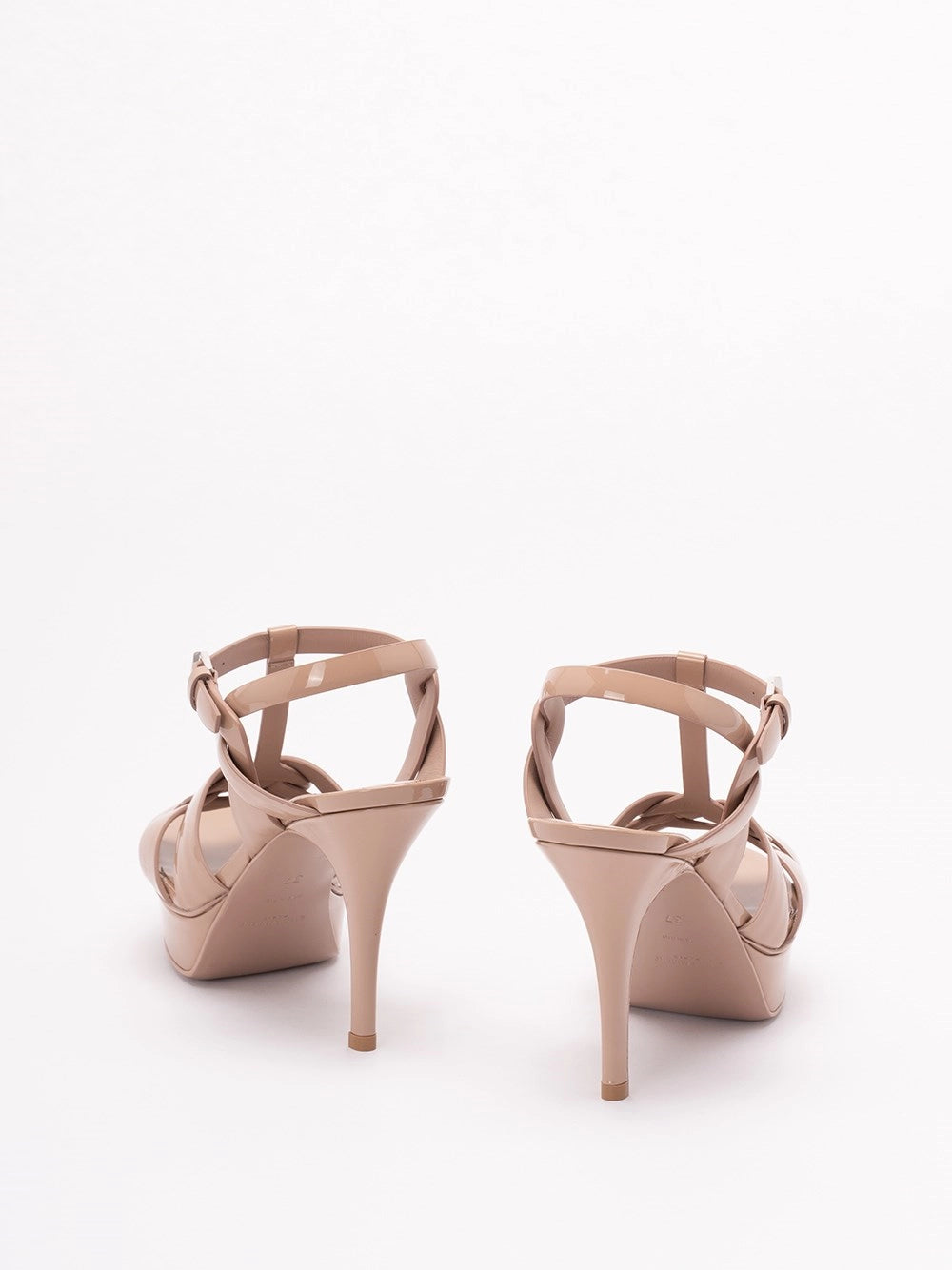 Saint Laurent Women Tribute Platform Sandals In Patent Leather