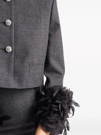 Prada Women Cropped Jacket With Feather