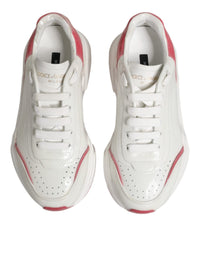 Dolce & Gabbana White Pink Daymaster Low Top Sneakers Women's Shoes