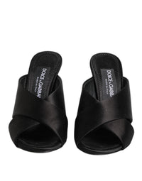 Dolce & Gabbana Black Keira Baroque High Heel Sandals Women's Shoes