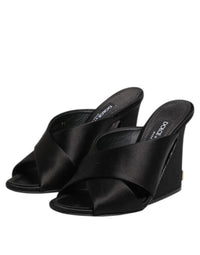Dolce & Gabbana Black Keira Baroque High Heel Sandals Women's Shoes