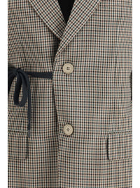 Balenciaga Women Single-Breasted Vichy Jacket