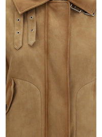 Ermanno Scervino Women Heritage Detail Suede Aviator Bomber Jacket