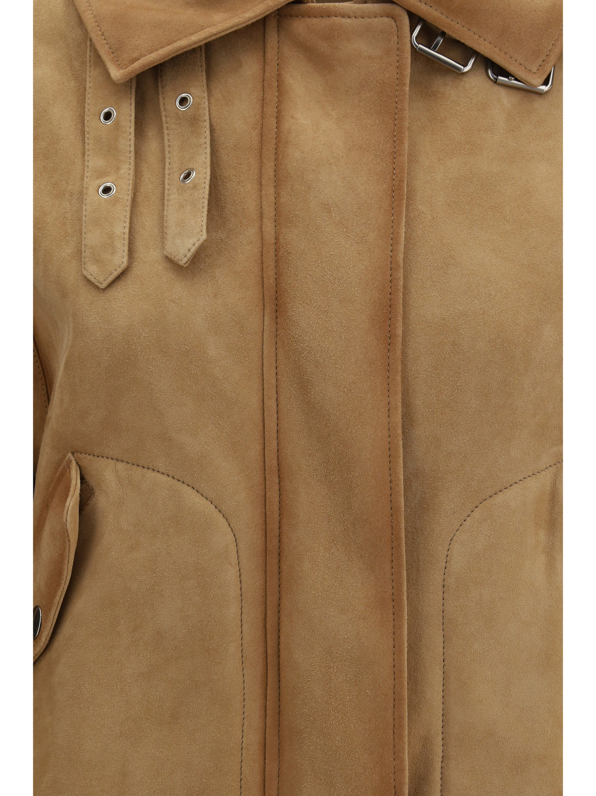 Ermanno Scervino Women Heritage Detail Suede Aviator Bomber Jacket