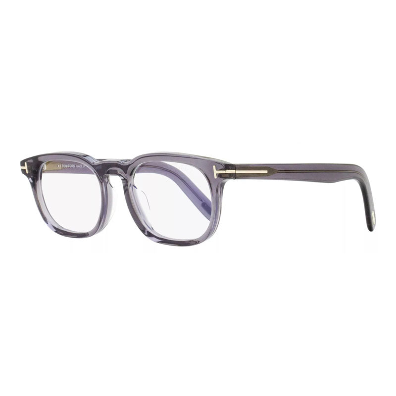 Tom Ford Eyeglasses Square Full Rim, Black Horn Frame and Clear Blue Light Block Lens FT5930-D-B063