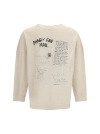 OUR LEGACY Our Legacy Men Angry Fan Mail Oversized Graphic Sweatshirt