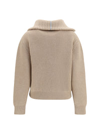 Malo Women Cashmere High-Neck Zip Sweater