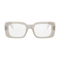 Celine Eyeglasses Square Full Rim, Transparent Beige Frame and Clear Demo Lens Lens CL50163I045