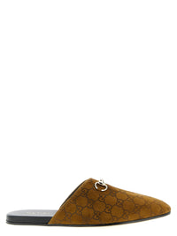 Gucci Men Sabot Suede Horsebit