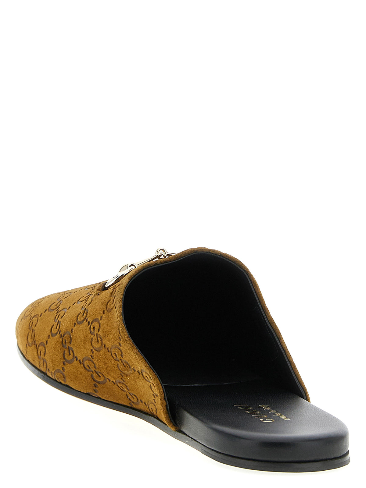 Gucci Men Sabot Suede Horsebit
