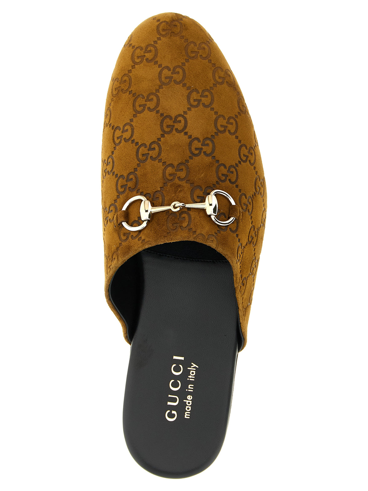 Gucci Men Sabot Suede Horsebit