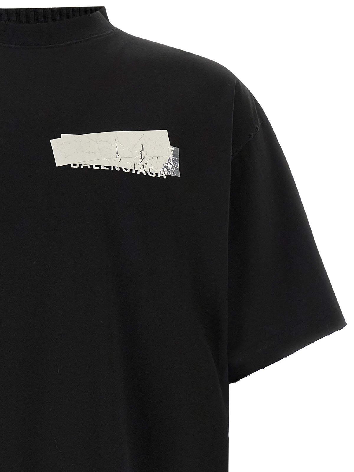 Balenciaga Men 'Silver Tape' T-Shirt