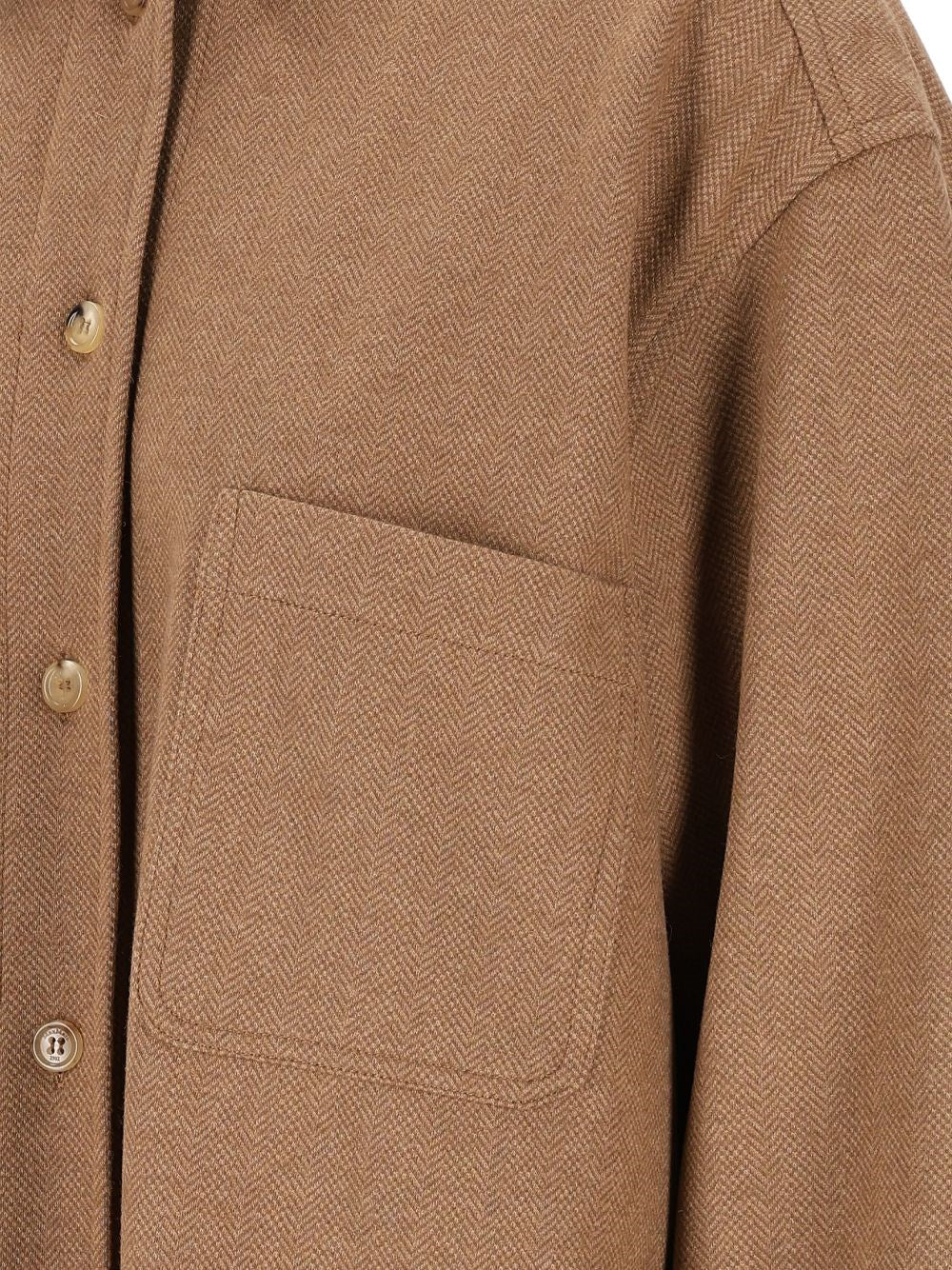 Max Mara Max Mara Women "Ladino" Camel Hair And Wool Shirt