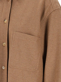 Max Mara Max Mara Women "Ladino" Camel Hair And Wool Shirt
