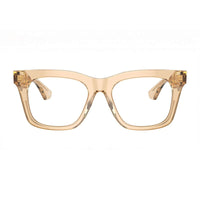 Burberry Eyeglasses Square Full Rim, Transparent Brown Frame and Clear Demo Lenses Lens BE24074063
