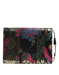 Dolce & Gabbana Multicolor Jacquard Floral Document Briefcase Women's Bag
