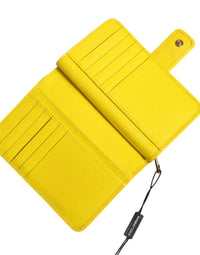 Dolce & Gabbana Dolce & Gabbana Yellow Leather Bifold Continental Clutch Women's Wallet