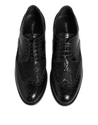 Dolce & Gabbana Dolce & Gabbana Black Leather Floral Lace Dress Formal  Women's Shoes
